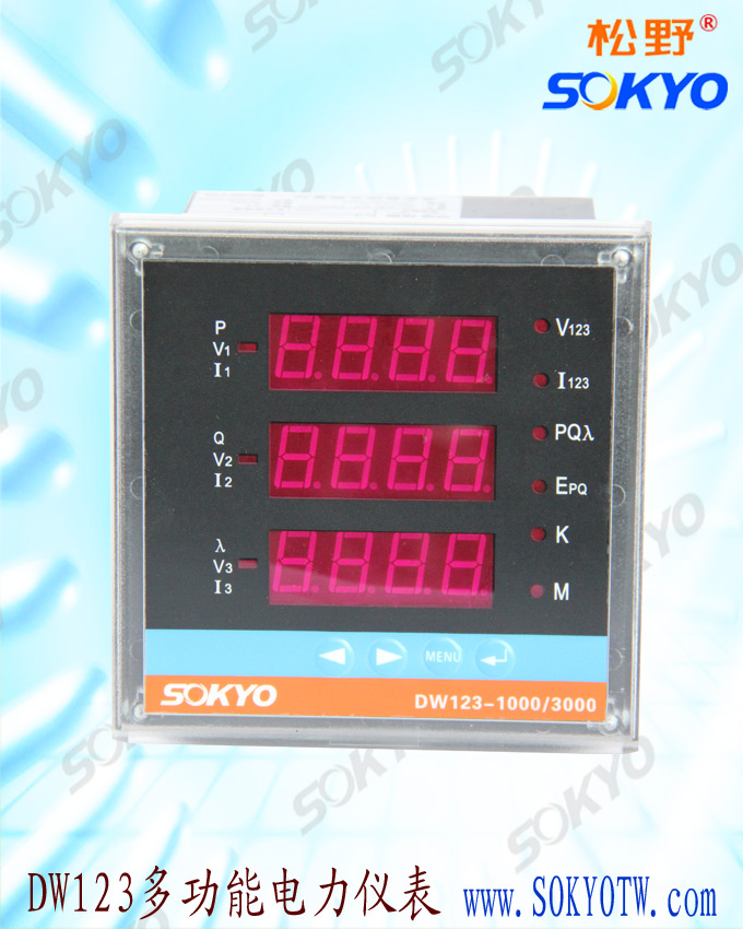 网络电力仪表,DW123-3000多功能电力仪表